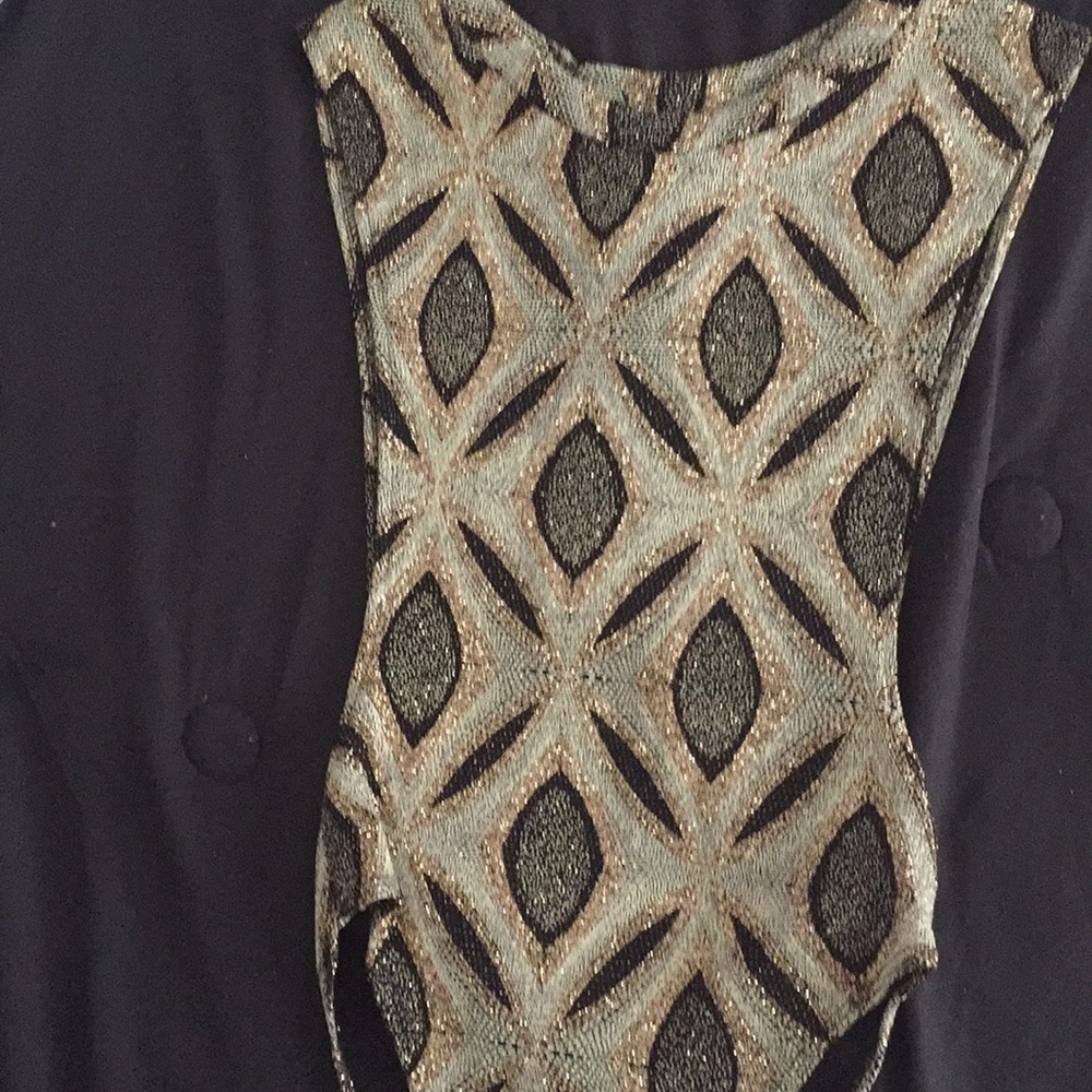 Gold and black shimmery bodysuit